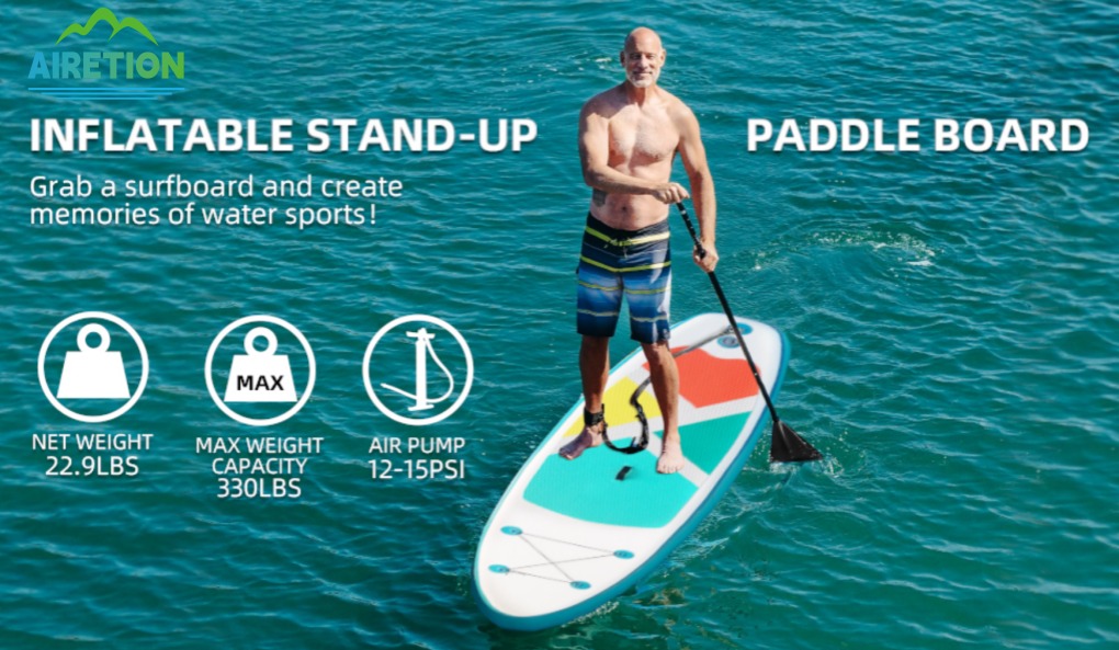Paddleboard with Durable Non-Slip Deck