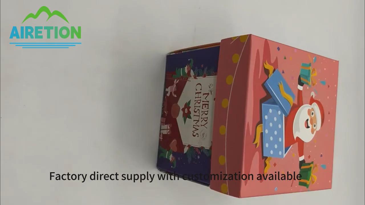 OEM-bedruckte Geschenkbox aus Papier für Weihnachtsleckereien